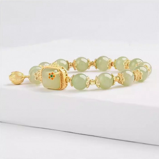 Lotus seed pod bracelet for women.