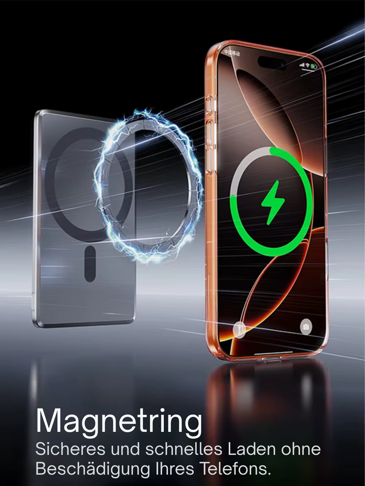 Étui magnétique transparent anti-jaunissement pour iPhone 17 Pro Max. 