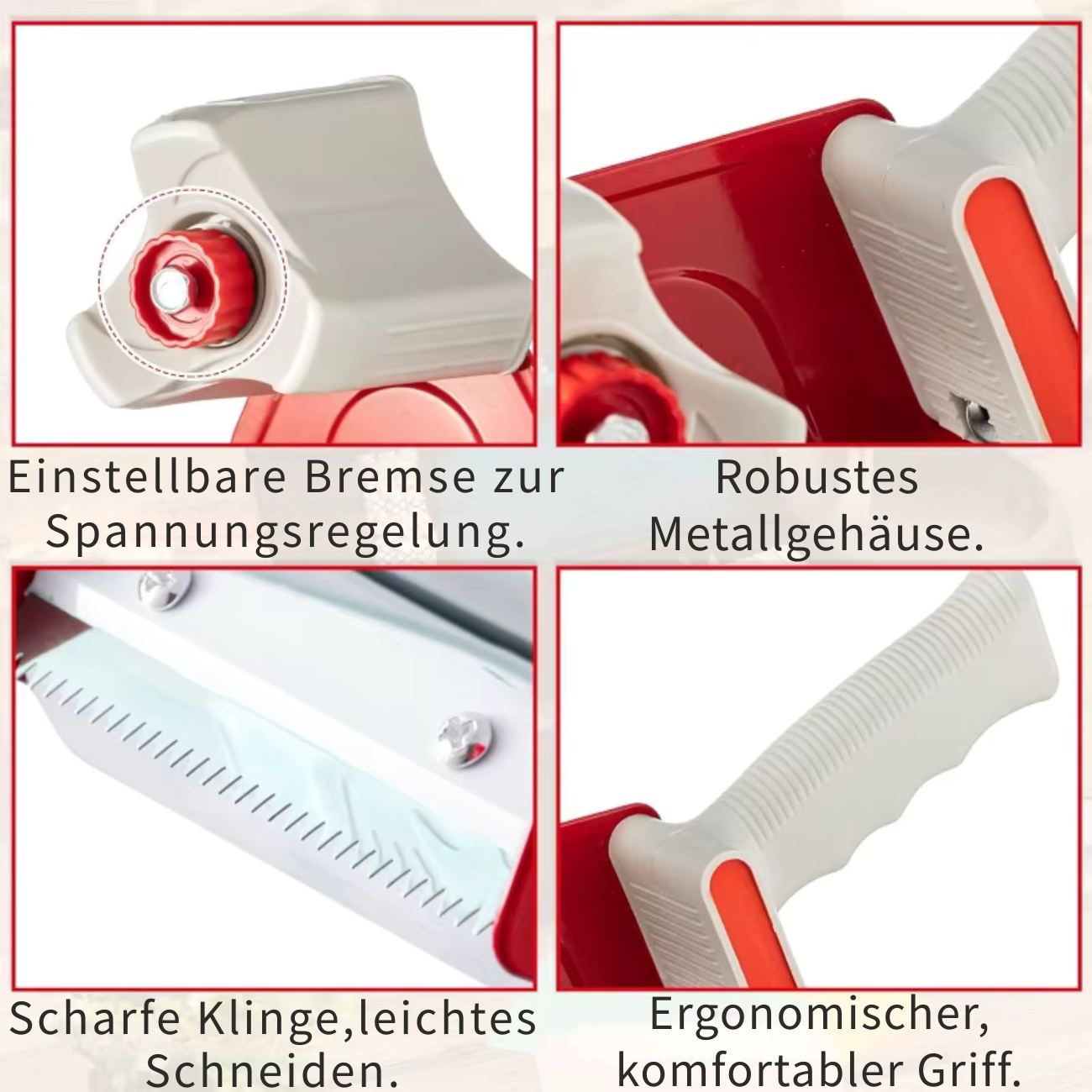 Express cutting and packaging with tape dispenser. 