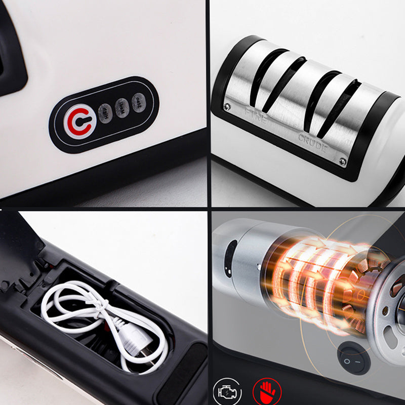 Aiguiseur de couteaux électrique rechargeable, réglable automatiquement, outil de cuisine pour affûter rapidement les couteaux.