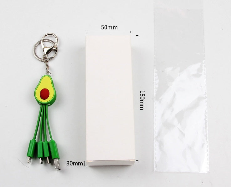 Small cartoon data line avocado phone.