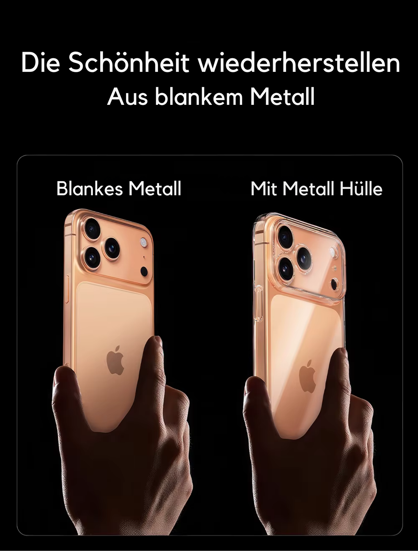 Étui de protection d'objectif transparent en polycarbonate anti-jaunissement pour iPhone 17 Pro Max.