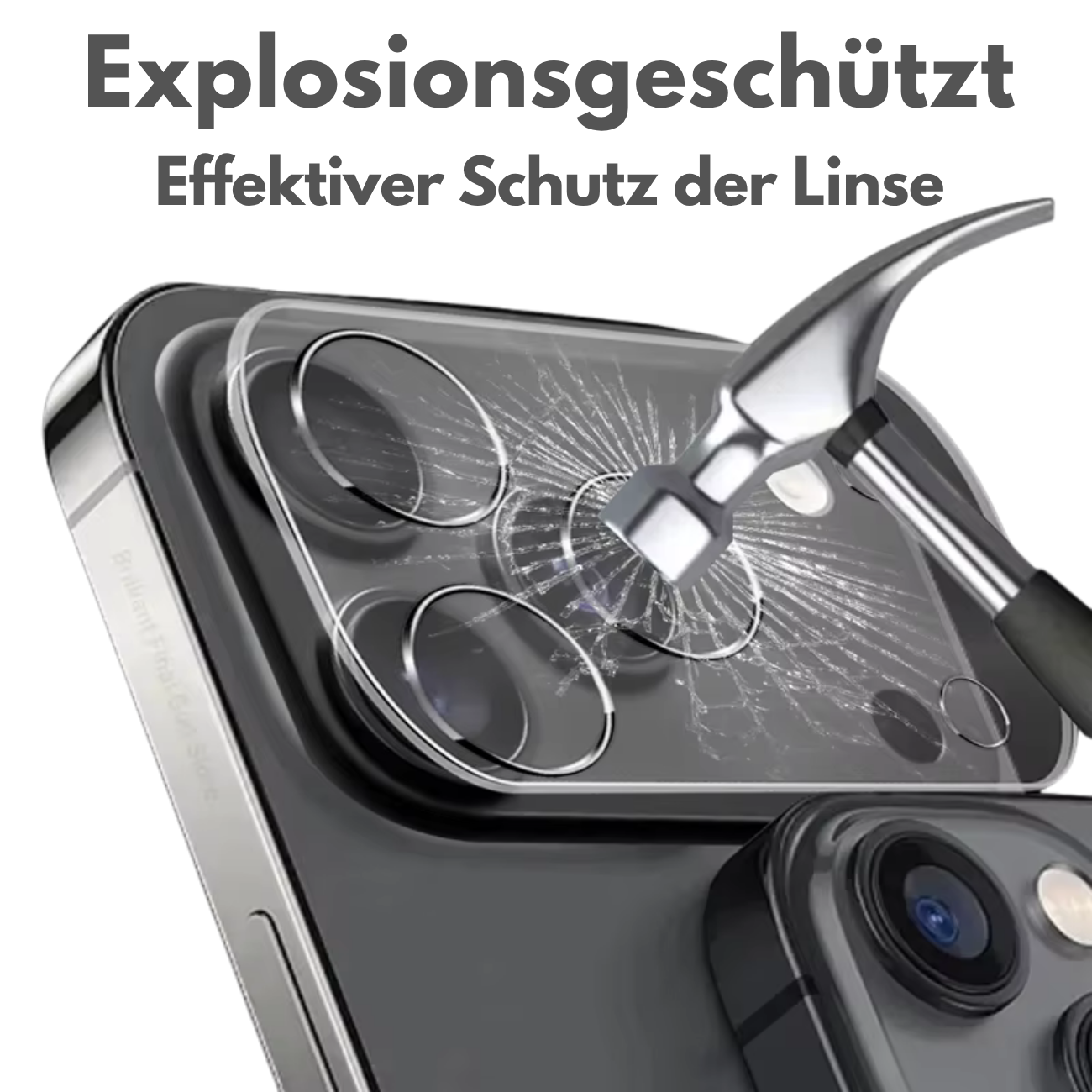 Protecteur d'appareil photo en verre trempé pour iPhone 17.