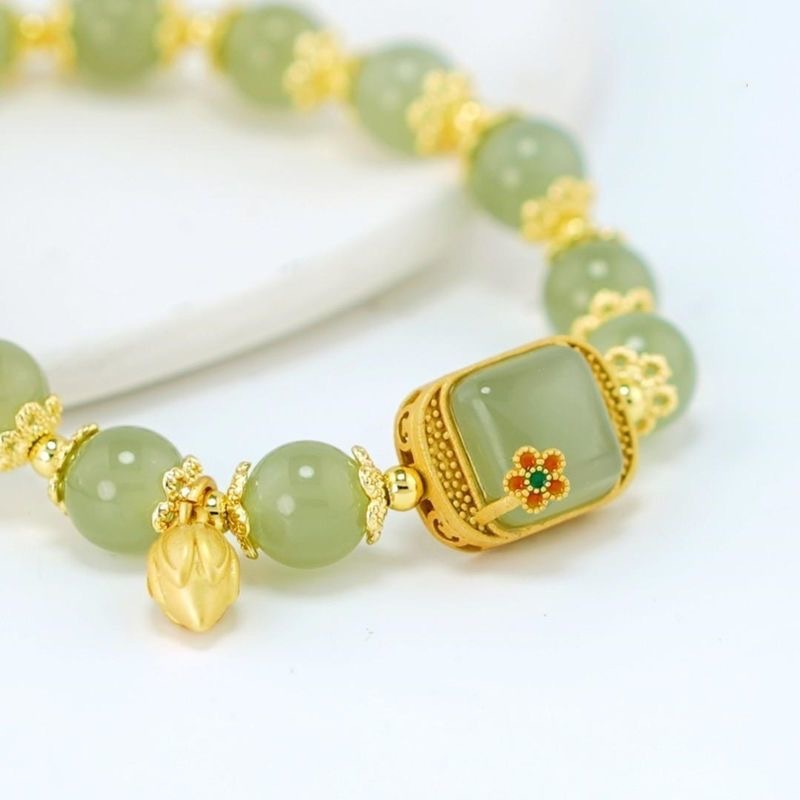 Lotus seed pod bracelet for women.