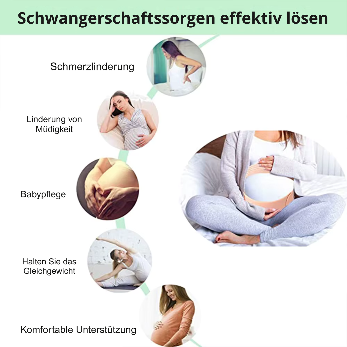 Ceinture de protection pour maternité, soutien du ventre, vêtements pour femmes enceintes, ceinture de taille. 