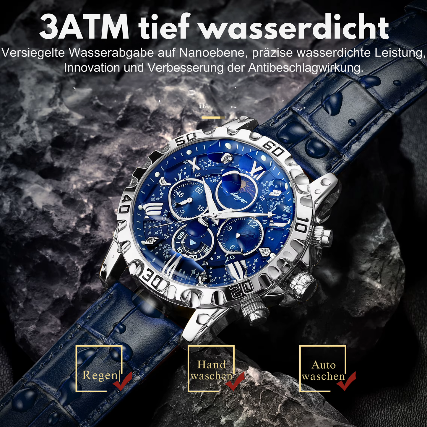 Poedagar Luxury Men's Watch Waterproof Luminous Chronograph for the High-Quality Quartz Men's Watches