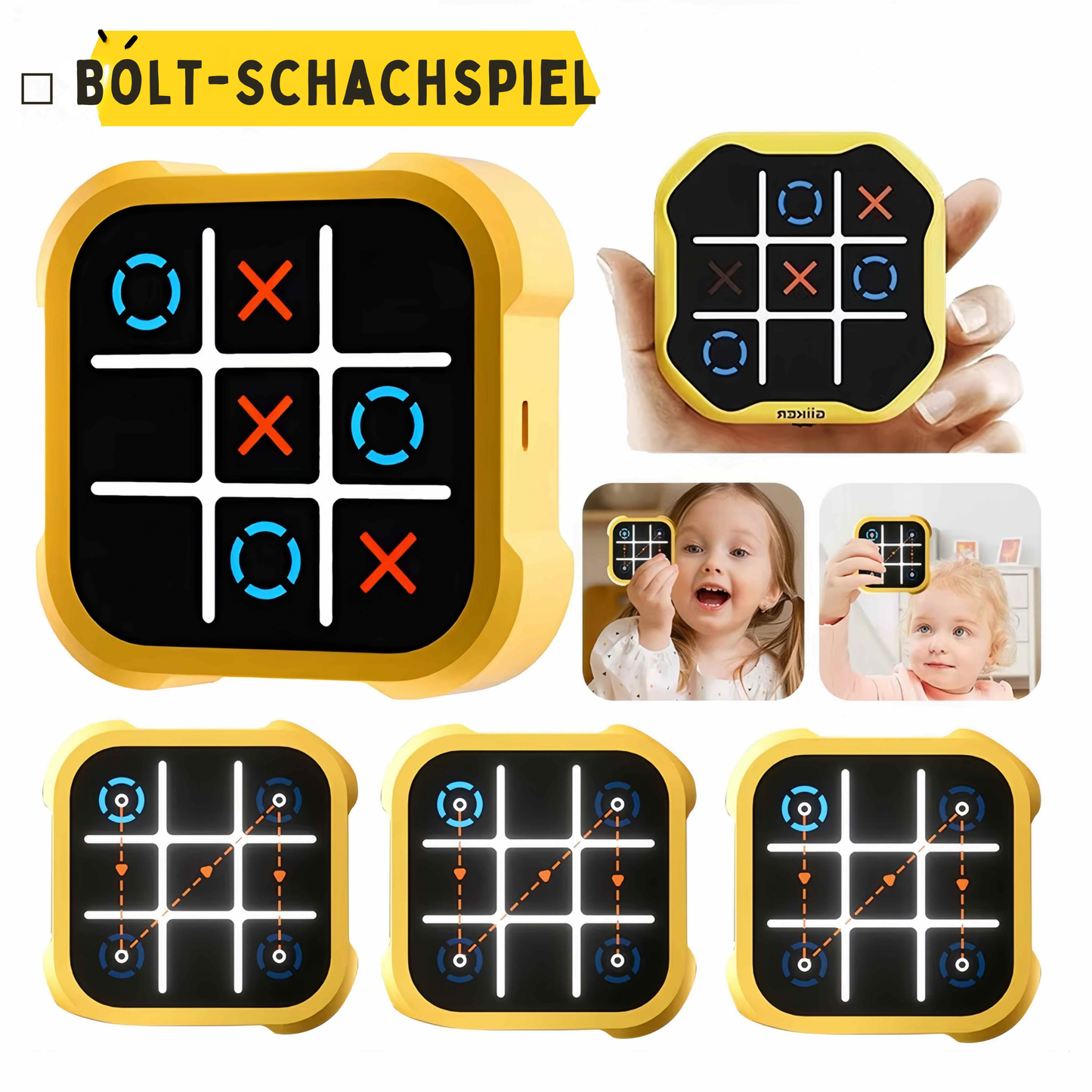 Educational Tic-Tac Three-Piece Chess Children's Toy Portable For Adults &amp; Children.
