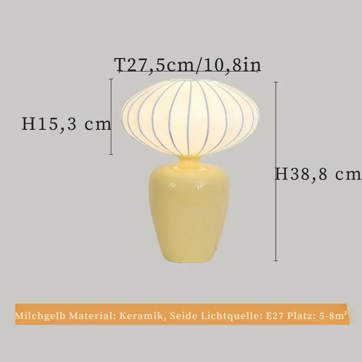 Keramik Schreibtischlampe Retro Seide Tischleuchte Nachttischlampe für Schlafzimmer, Wohnzimmer-Arbeitszimmer.