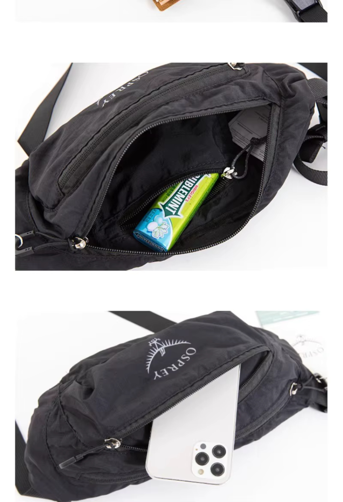 Sac banane de sport portable ultraléger et compressé OSPREY, étanche.