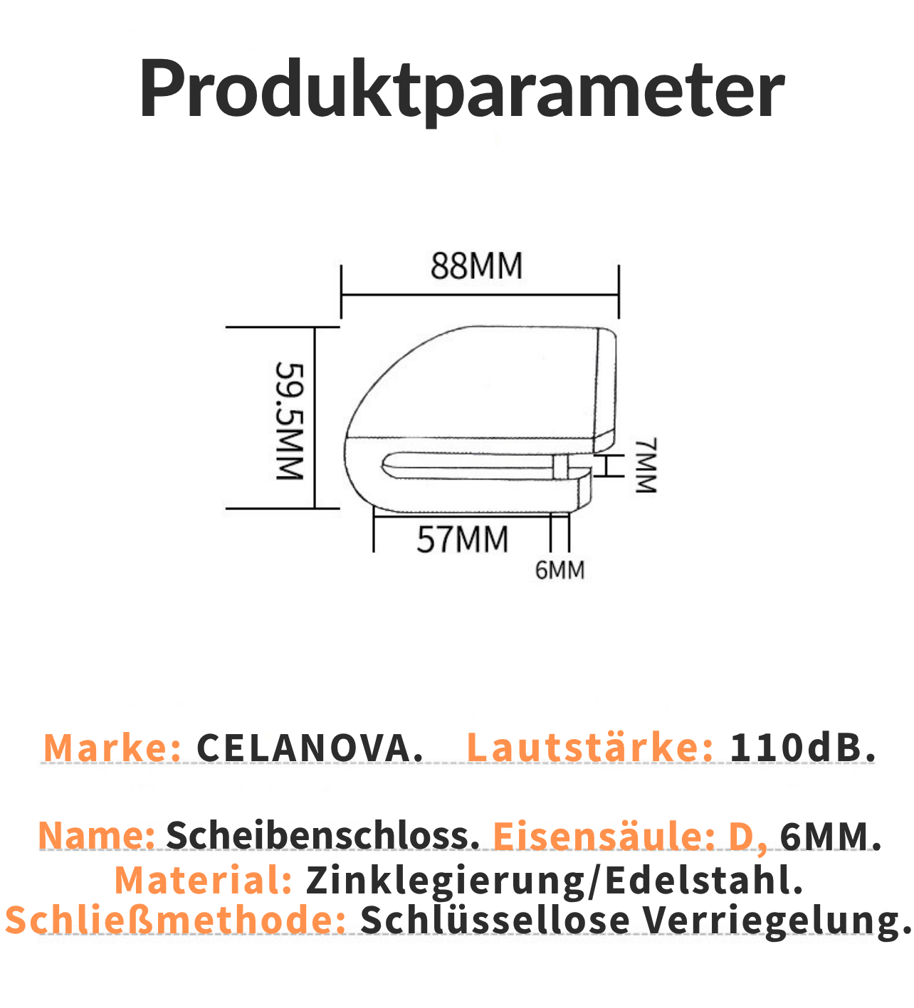 Motorcycle - Bicycle Lock Alarm Security Protection