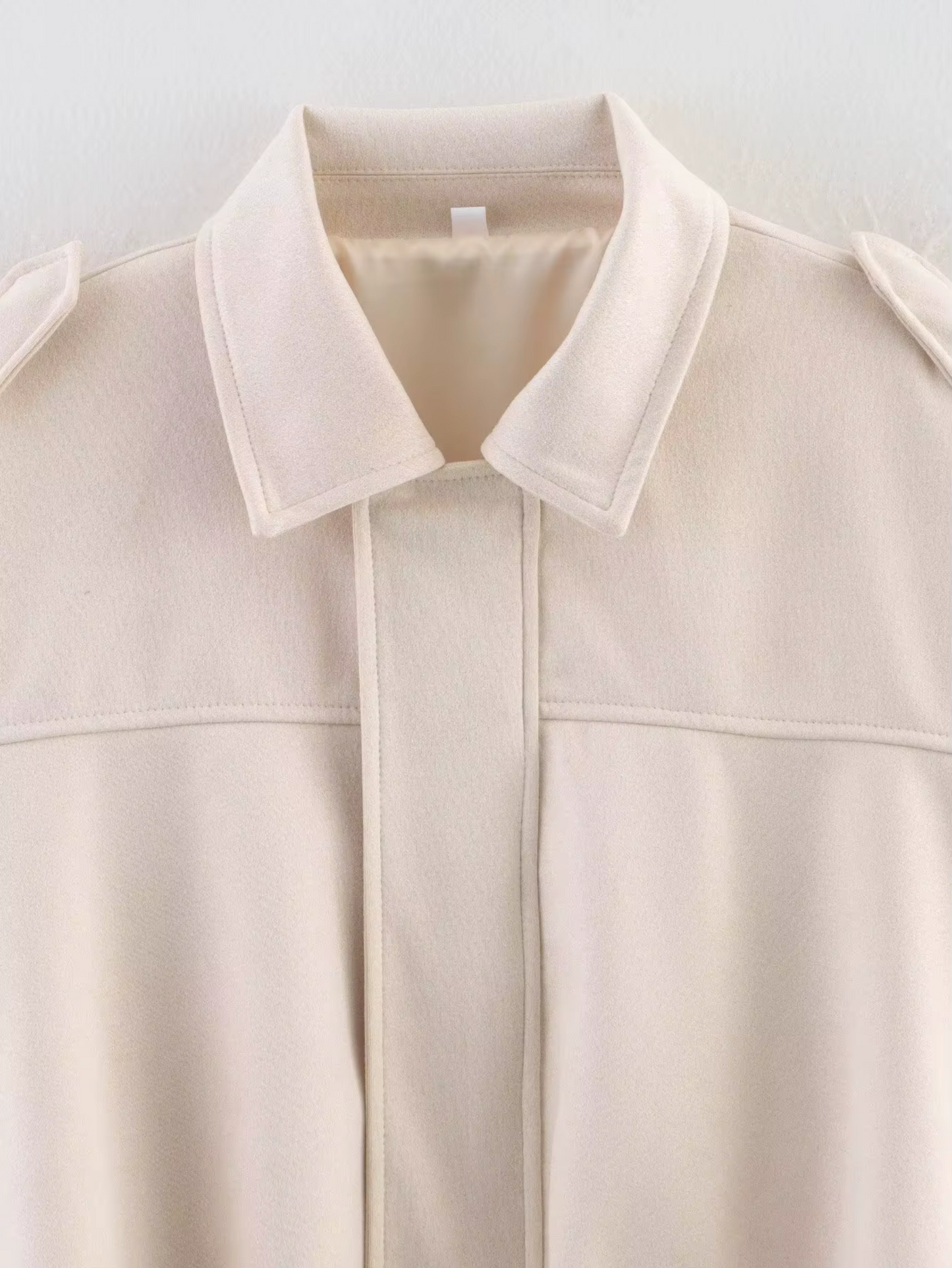 New suede women jacket long sleeve outerwear.