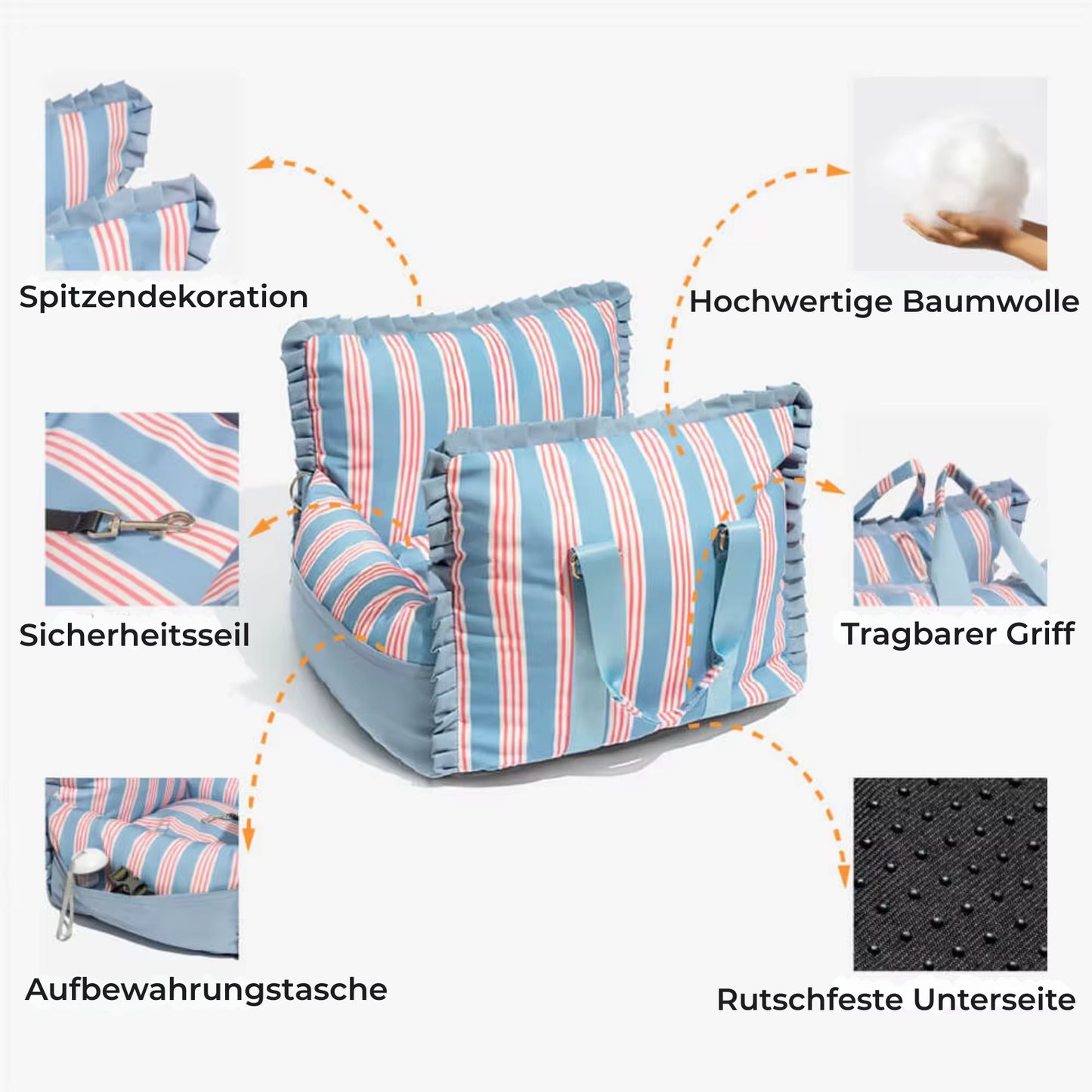 Abnehmbare, Hundebett für kleine und große Hunde