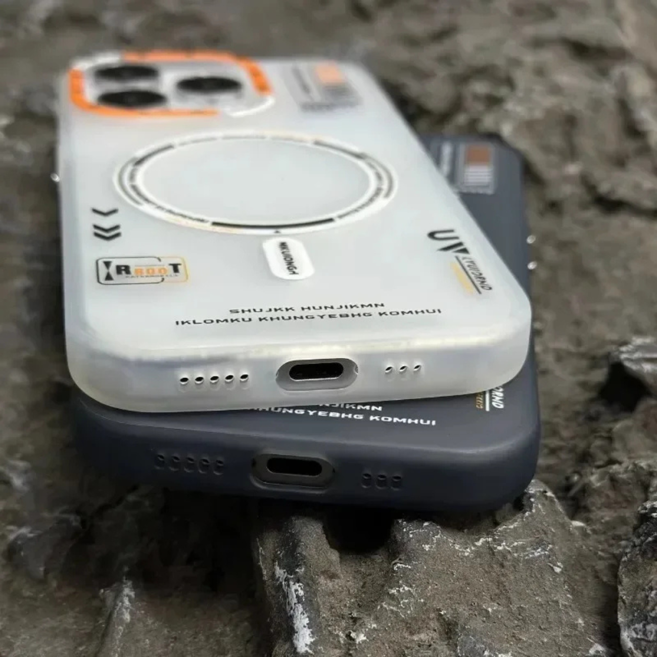 Luxury magnetic clear phone case.