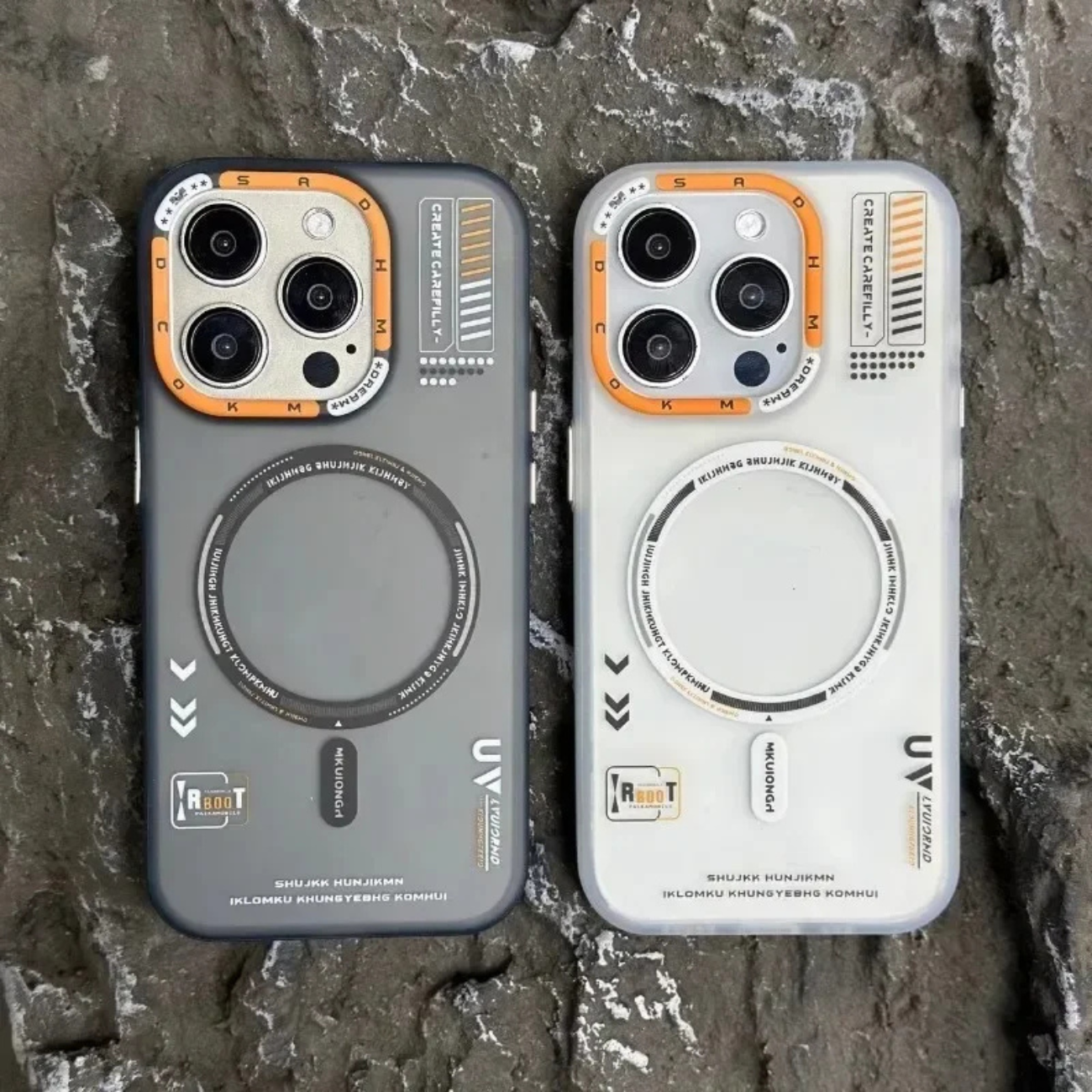 Luxury magnetic clear phone case.