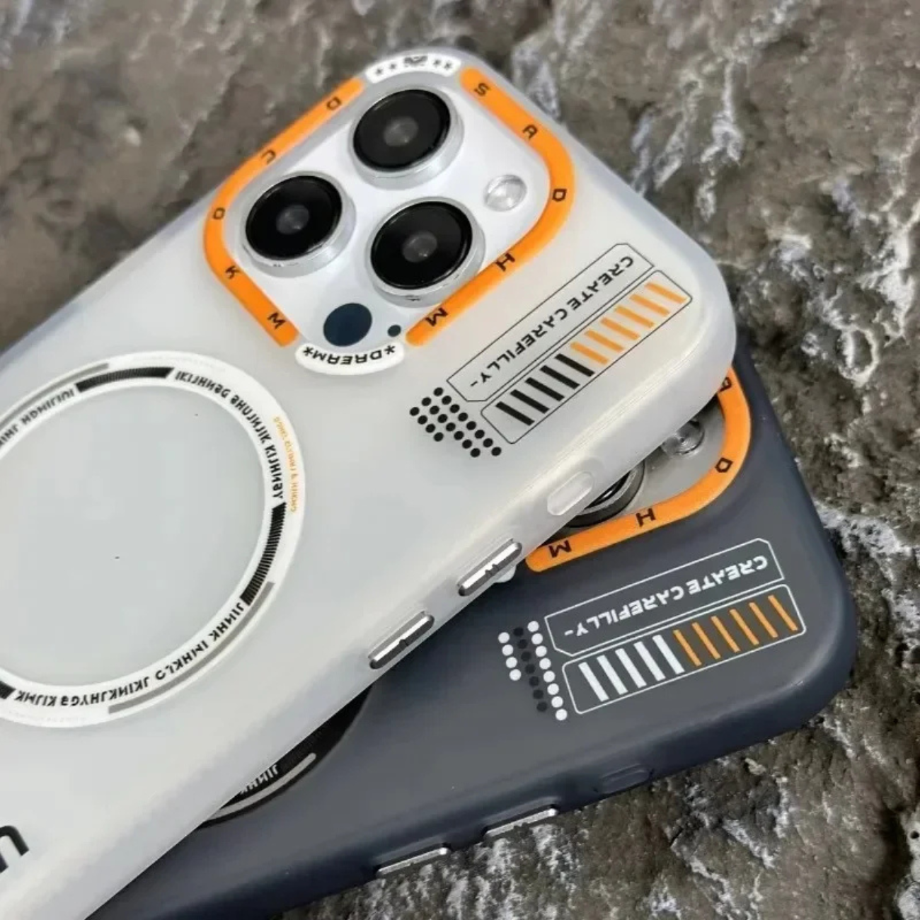 Luxury magnetic clear phone case.