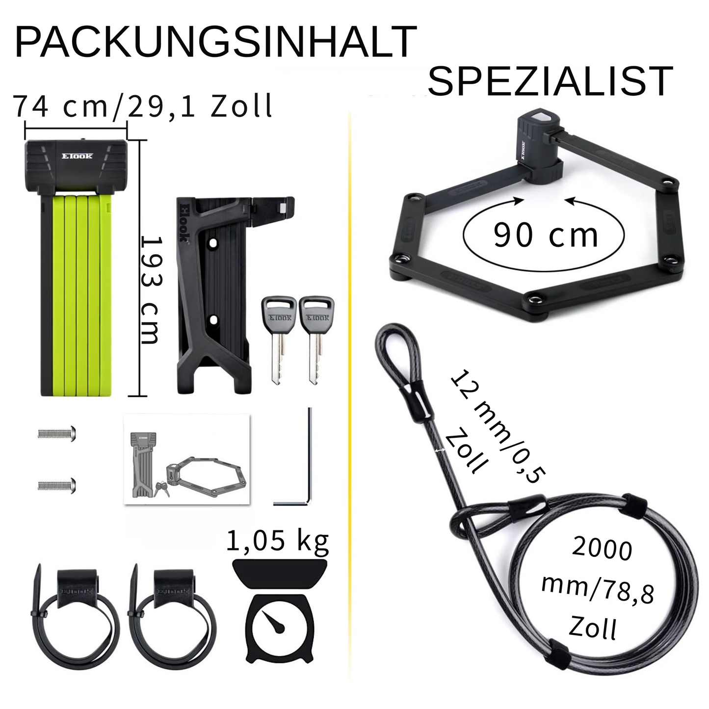 Professional Anti Theft Folding Lock Steel Bicycle Lock for E-Bike Scooter Security Strong.