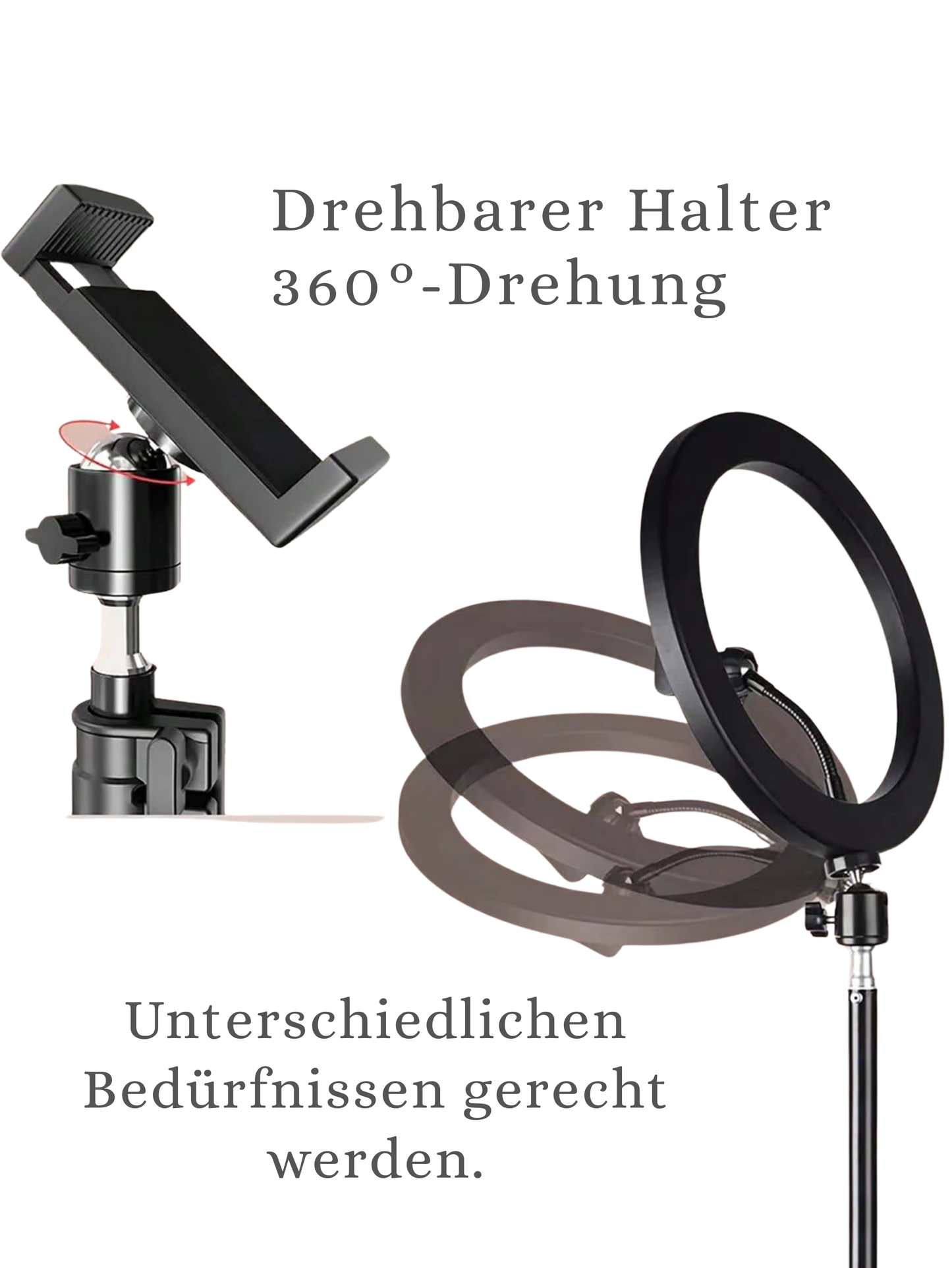 Tripod, live stream ring light, selfie remote control.