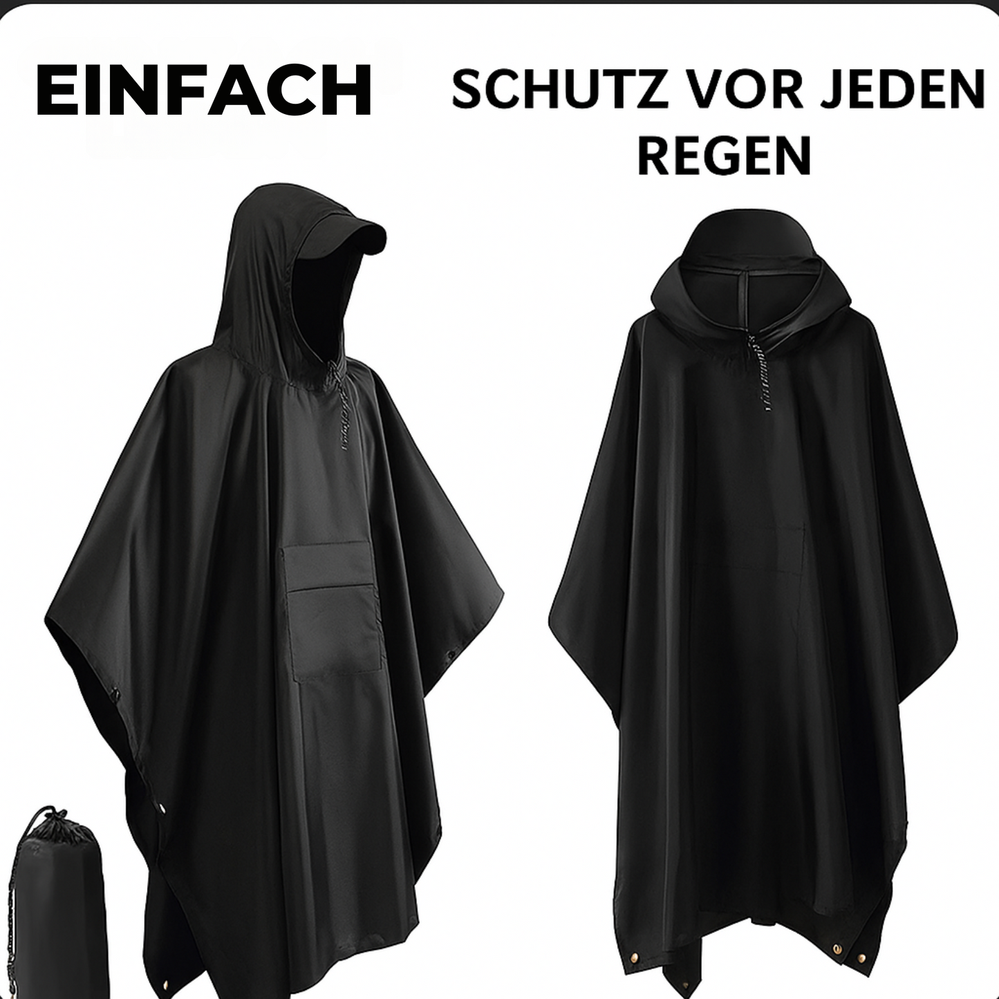 Imperméable d'extérieur élégant avec capuche et imperméable.