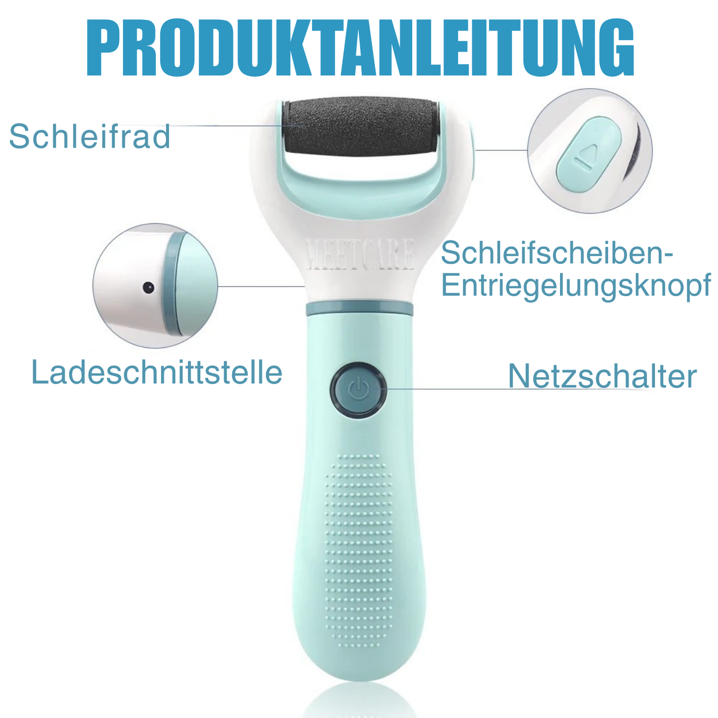 Ponceuse électrique pour les pieds, pour éliminer les peaux mortes, les callosités, les peaux craquelées.