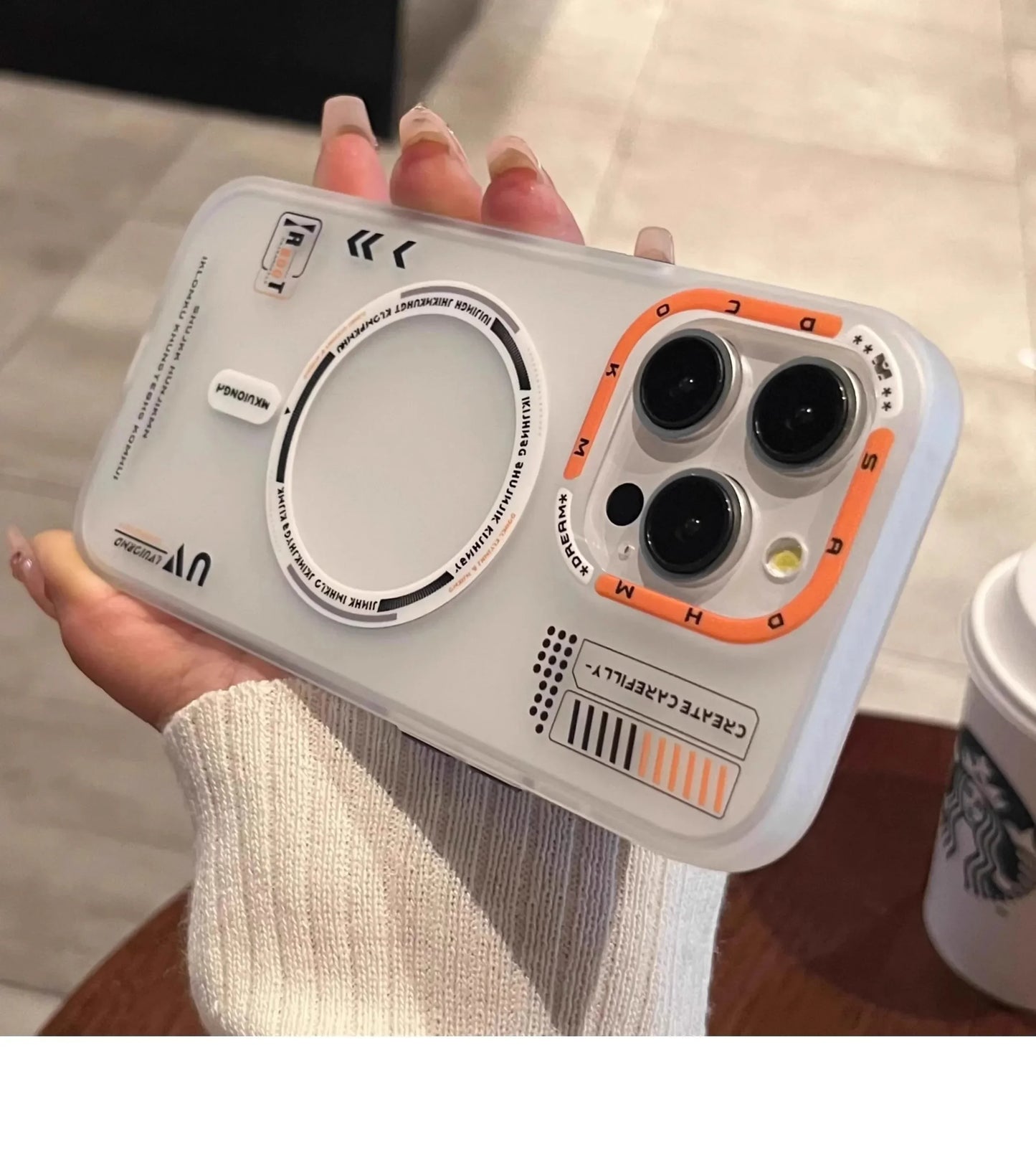 Luxury magnetic clear phone case.