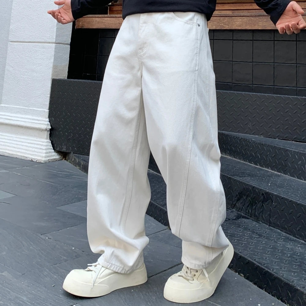 Hip Hop Baggy Jeans Men High Quality Denim Pants.