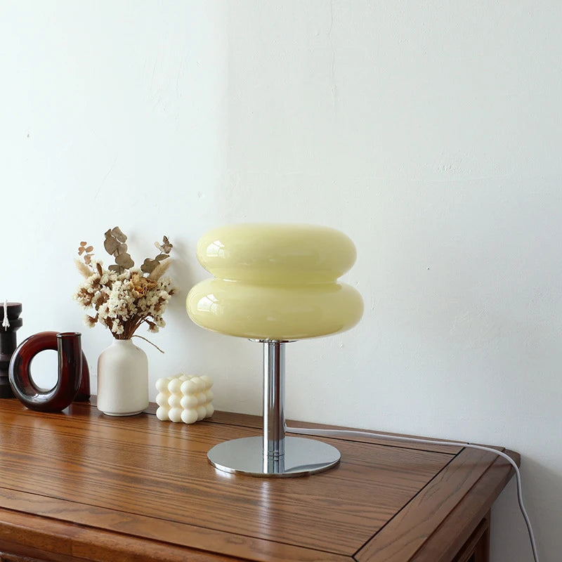 Macaron Retro Table Lamp Bedroom Bedside Decor.