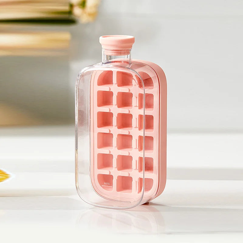 Presse à glaçons avec couvercle, qualité alimentaire, paille, seau à glace à double usage, motif de glace, accessoires de bar de cuisine. 