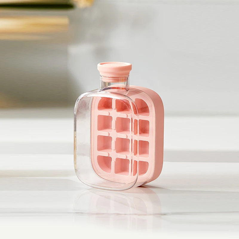 Presse à glaçons avec couvercle, qualité alimentaire, paille, seau à glace à double usage, motif de glace, accessoires de bar de cuisine. 