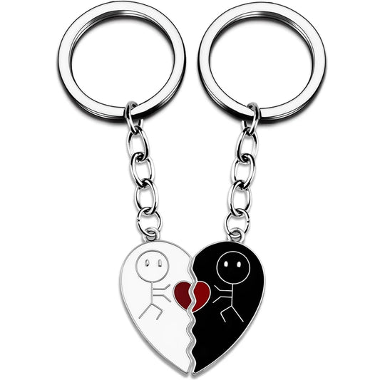 Joli duo de porte-clés assortis, idéal pour offrir.