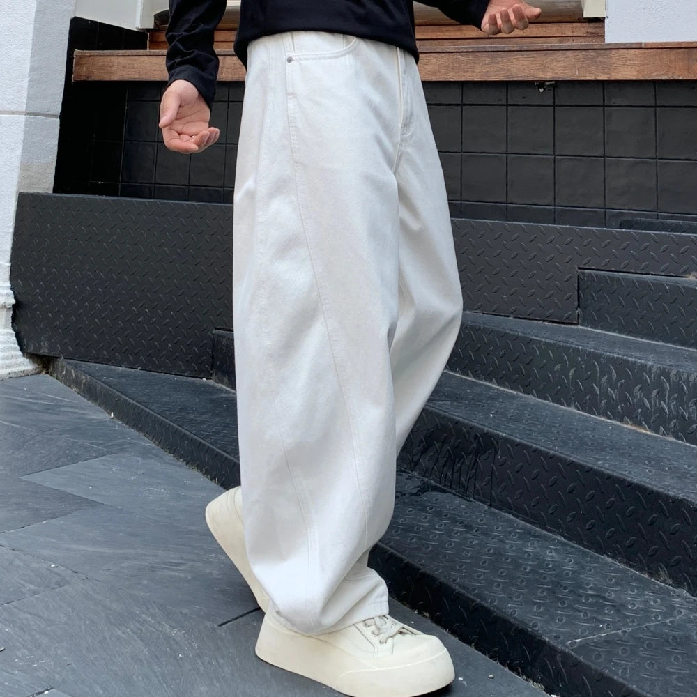 Hip Hop Baggy Jeans Men High Quality Denim Pants.