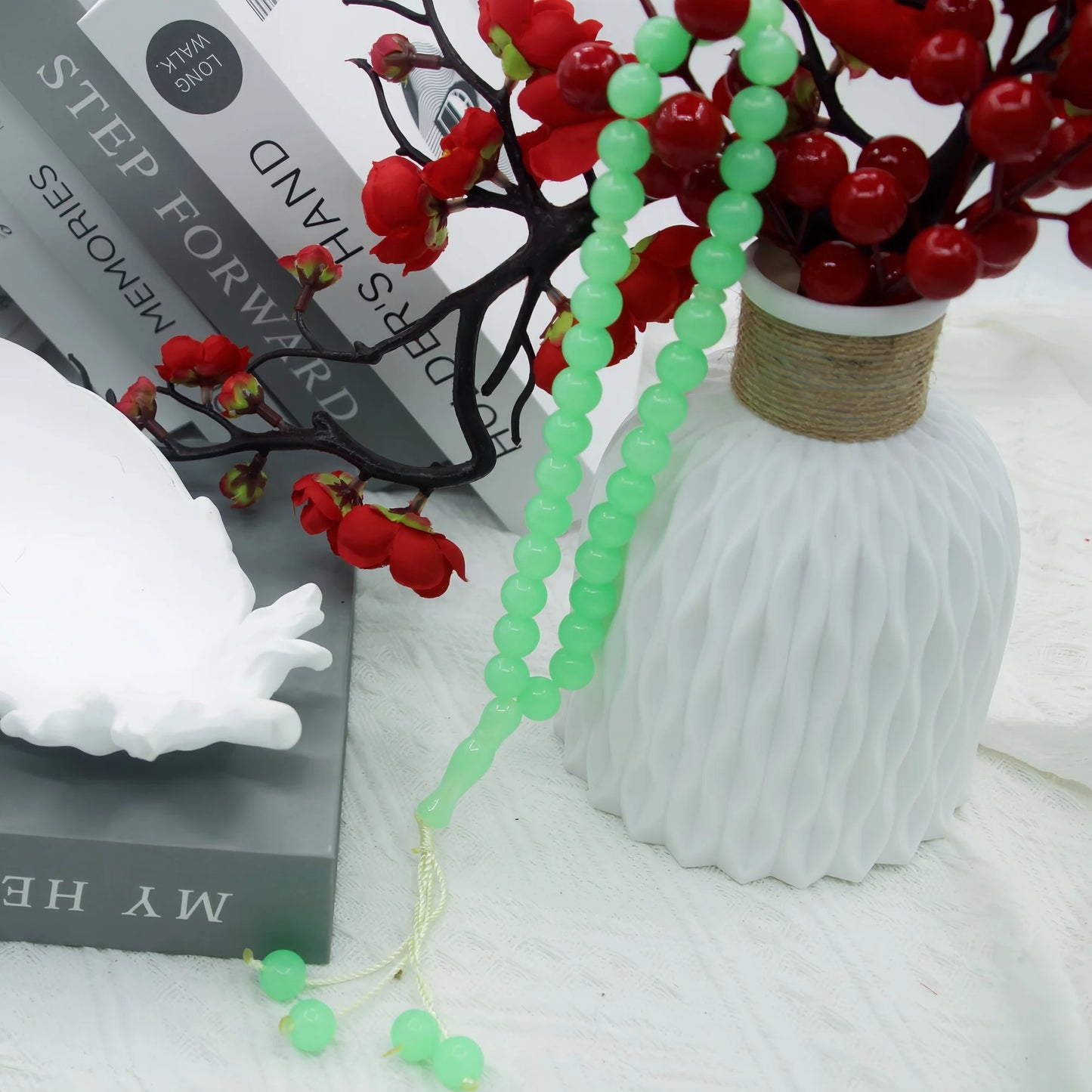 Tasbih Grün – Leuchtende Gebetskette mit Luminous Stone für Ramadan.