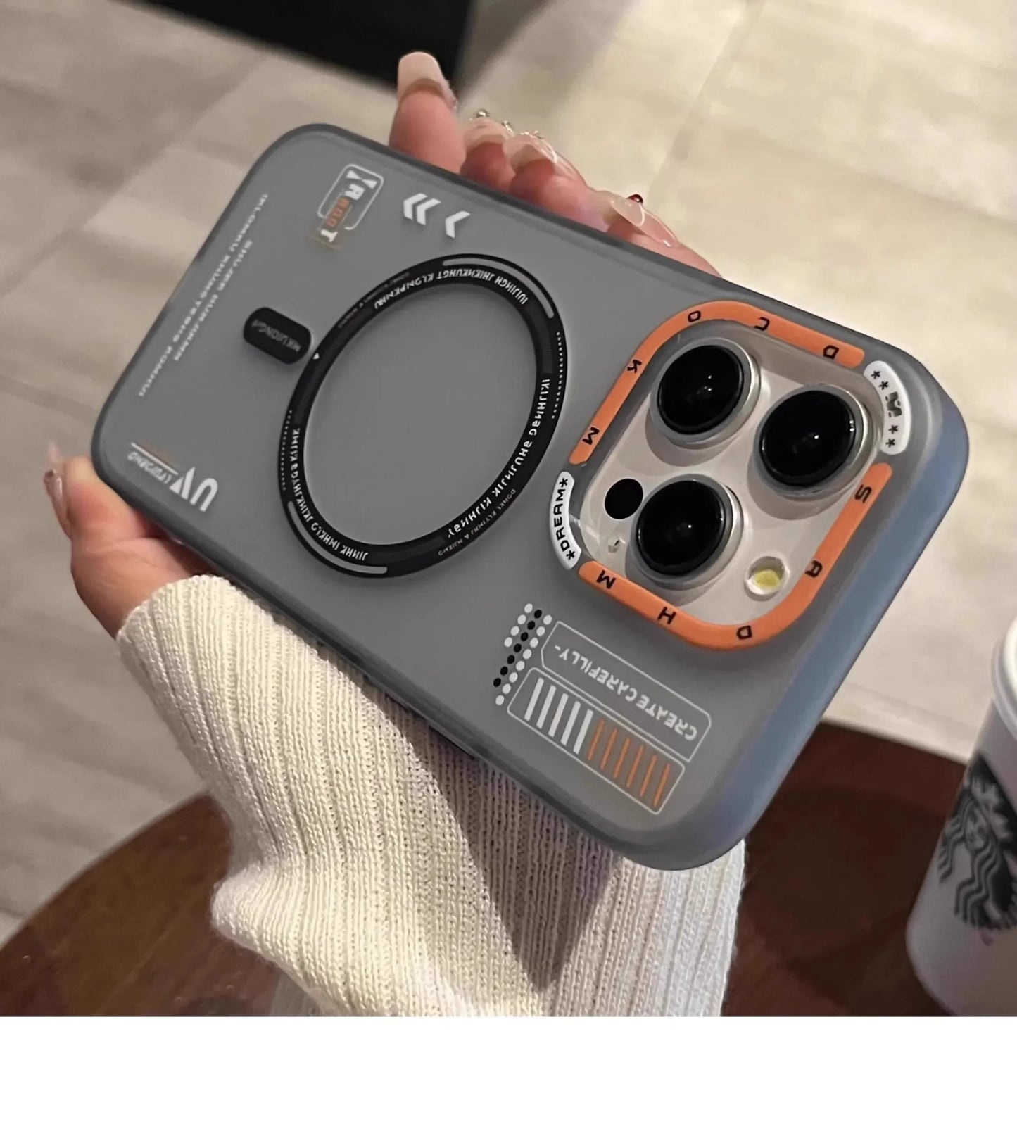 Luxury magnetic clear phone case.