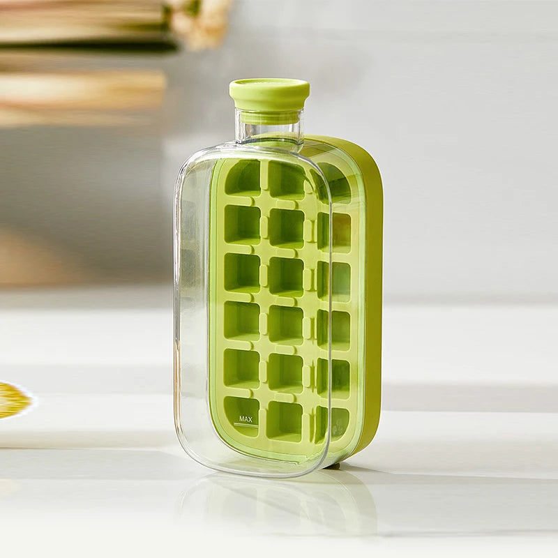 Presse à glaçons avec couvercle, qualité alimentaire, paille, seau à glace à double usage, motif de glace, accessoires de bar de cuisine. 