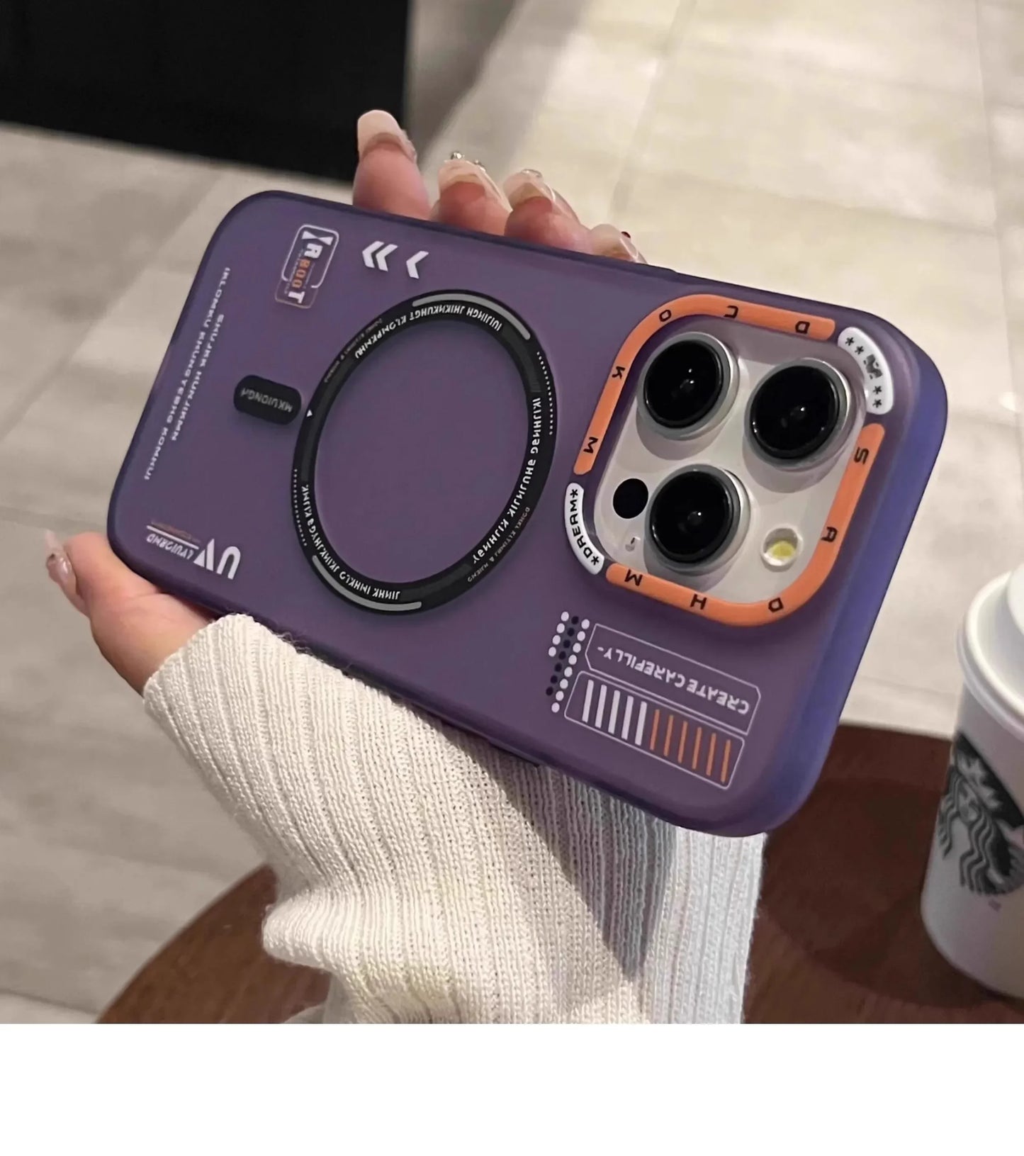 Luxury magnetic clear phone case.