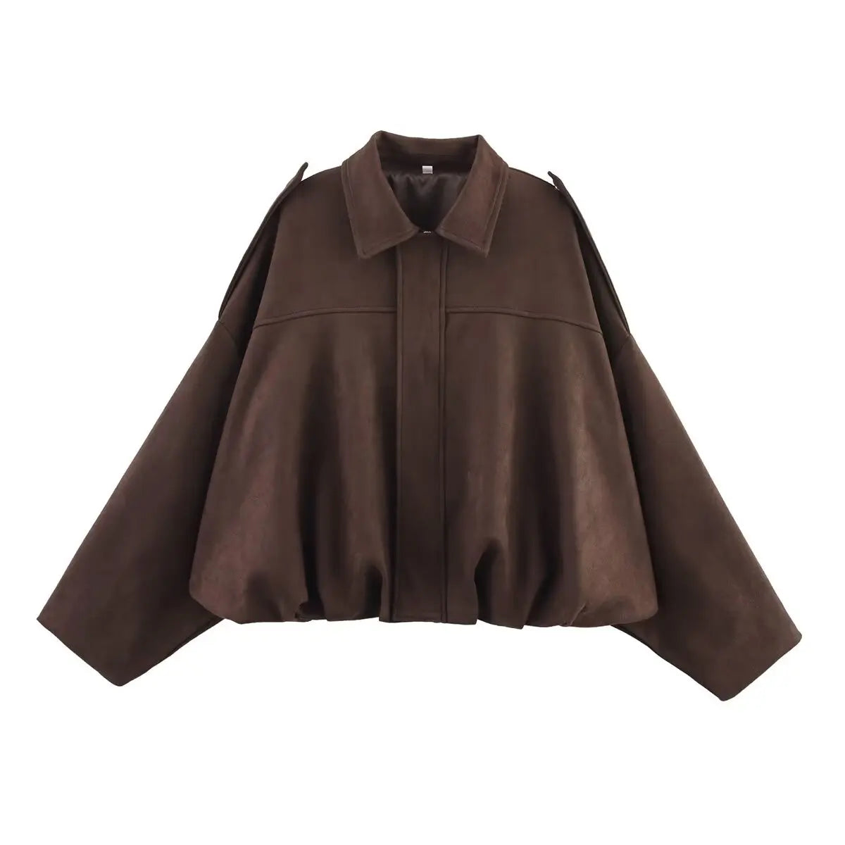 New suede women jacket long sleeve outerwear.