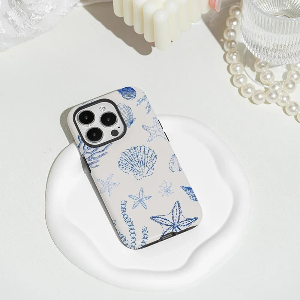 Mediterranean style phone case film shell for iPhone.