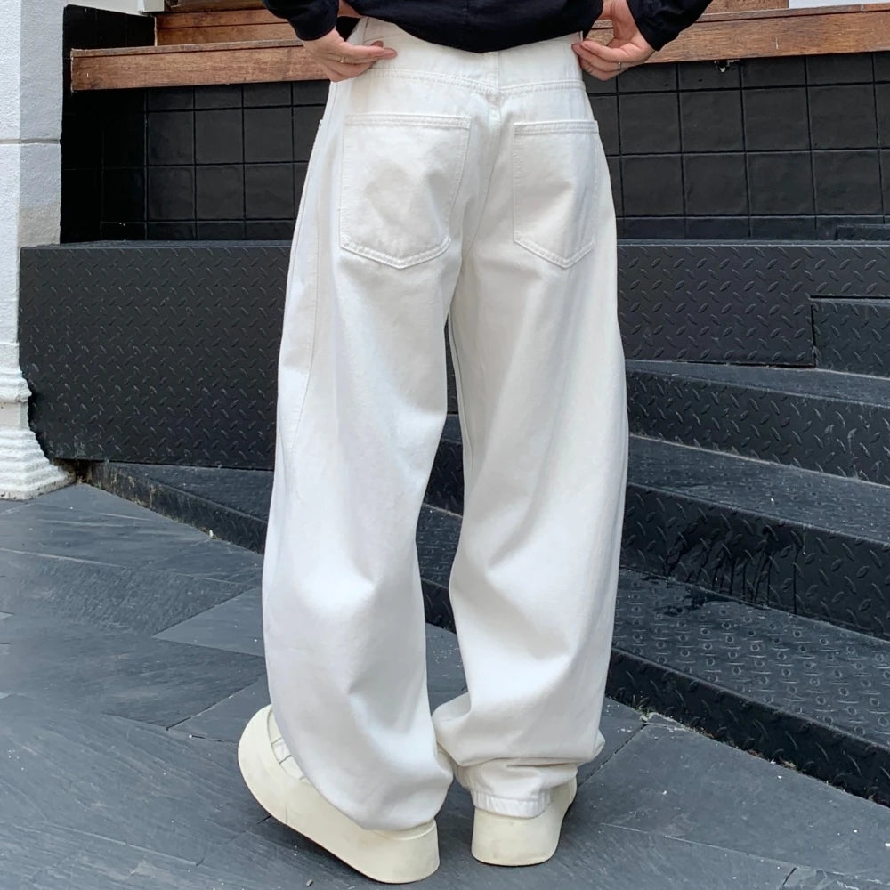 Hip Hop Baggy Jeans Men High Quality Denim Pants.