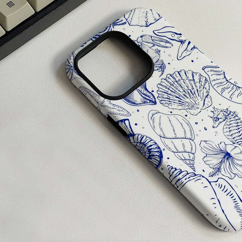 Mediterranean style phone case film shell for iPhone.