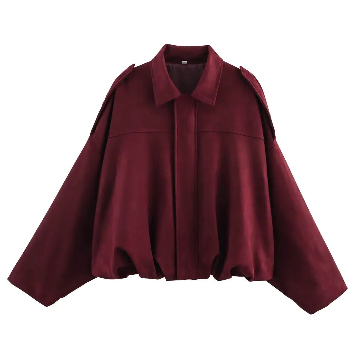 New suede women jacket long sleeve outerwear.
