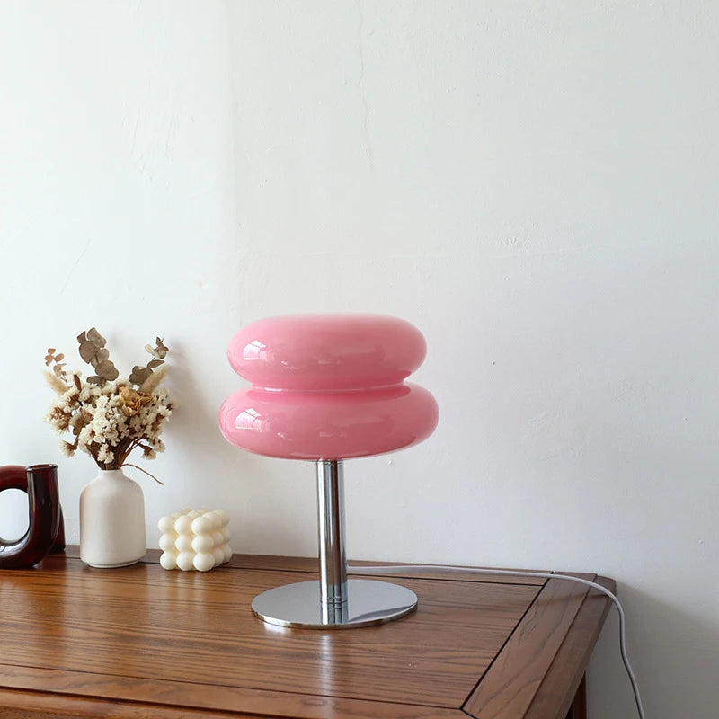 Macaron Retro Table Lamp Bedroom Bedside Decor.
