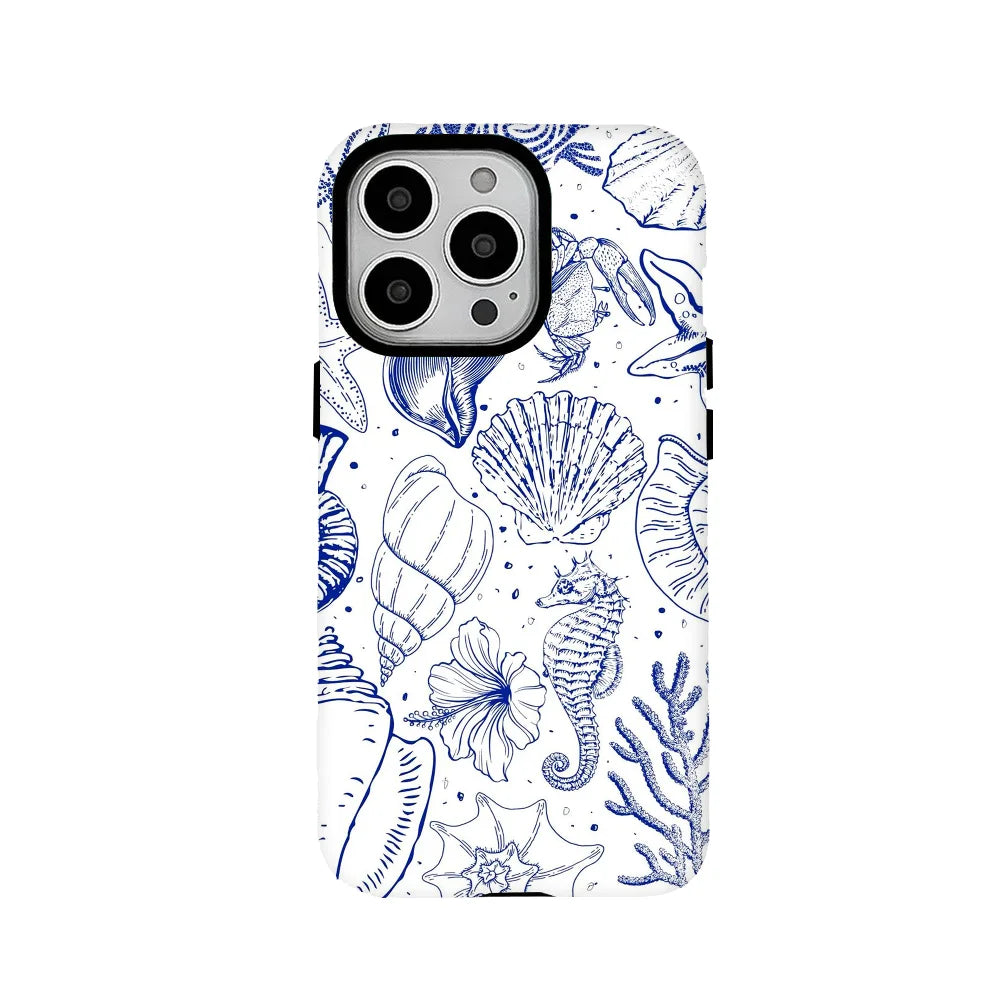 Mediterranean style phone case film shell for iPhone.