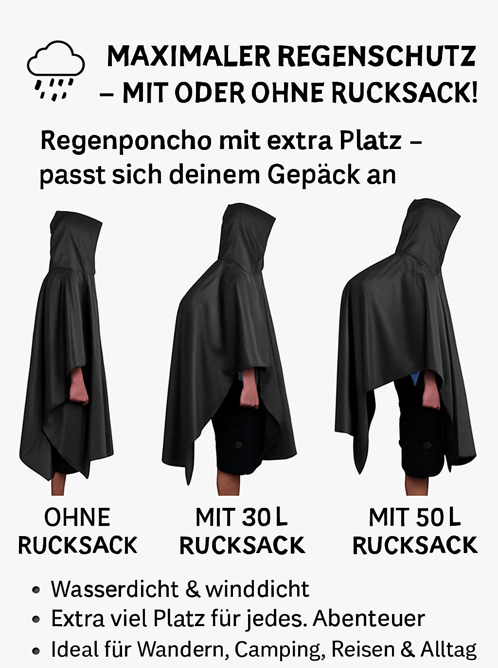 Imperméable d'extérieur élégant avec capuche et imperméable.