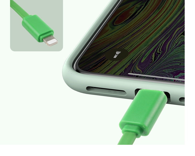 Small cartoon data line avocado phone.