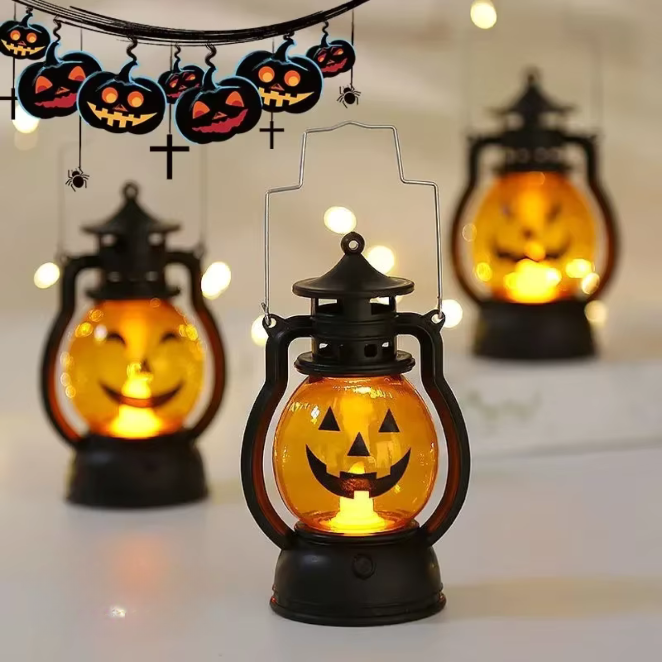 Halloween Pumpkin Ghost Face Lamp Skull Light LED Decoration.