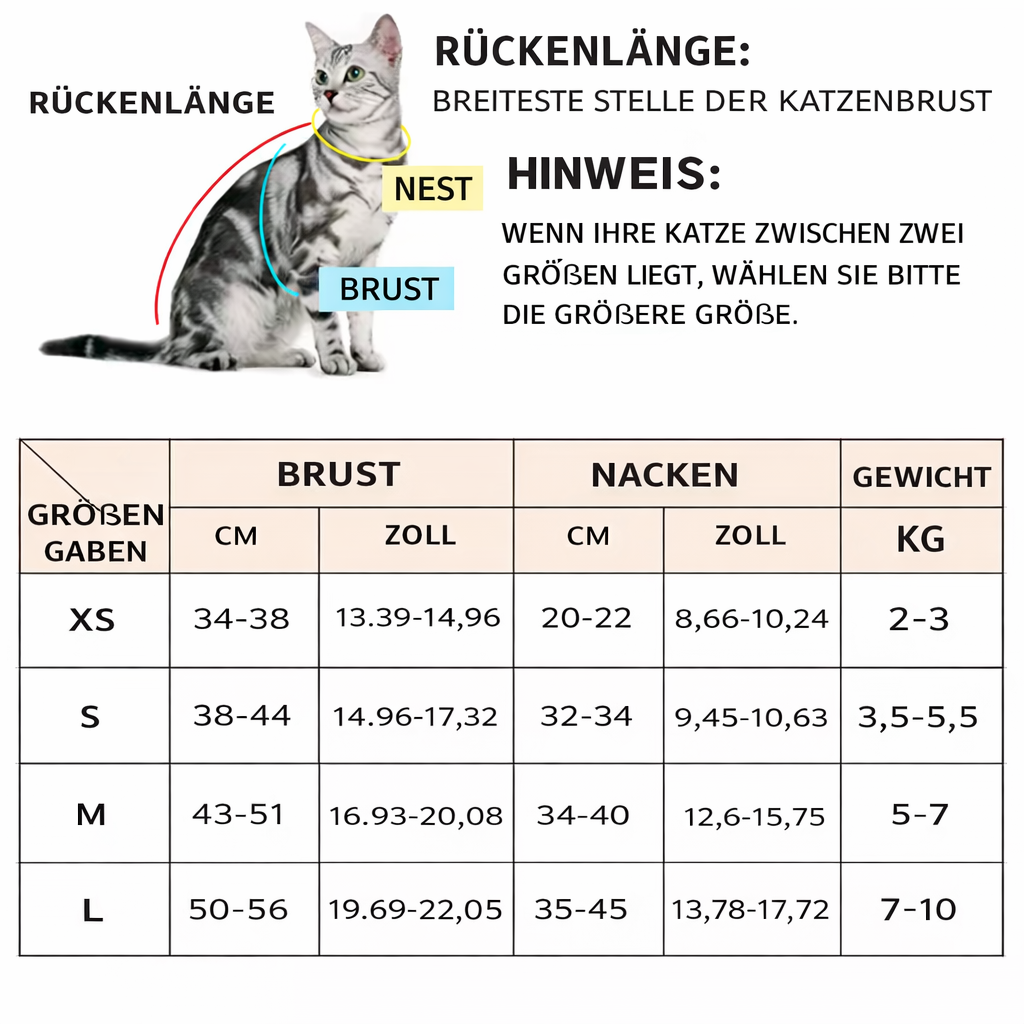 Gemütliches, weiches Katzengeschirr.