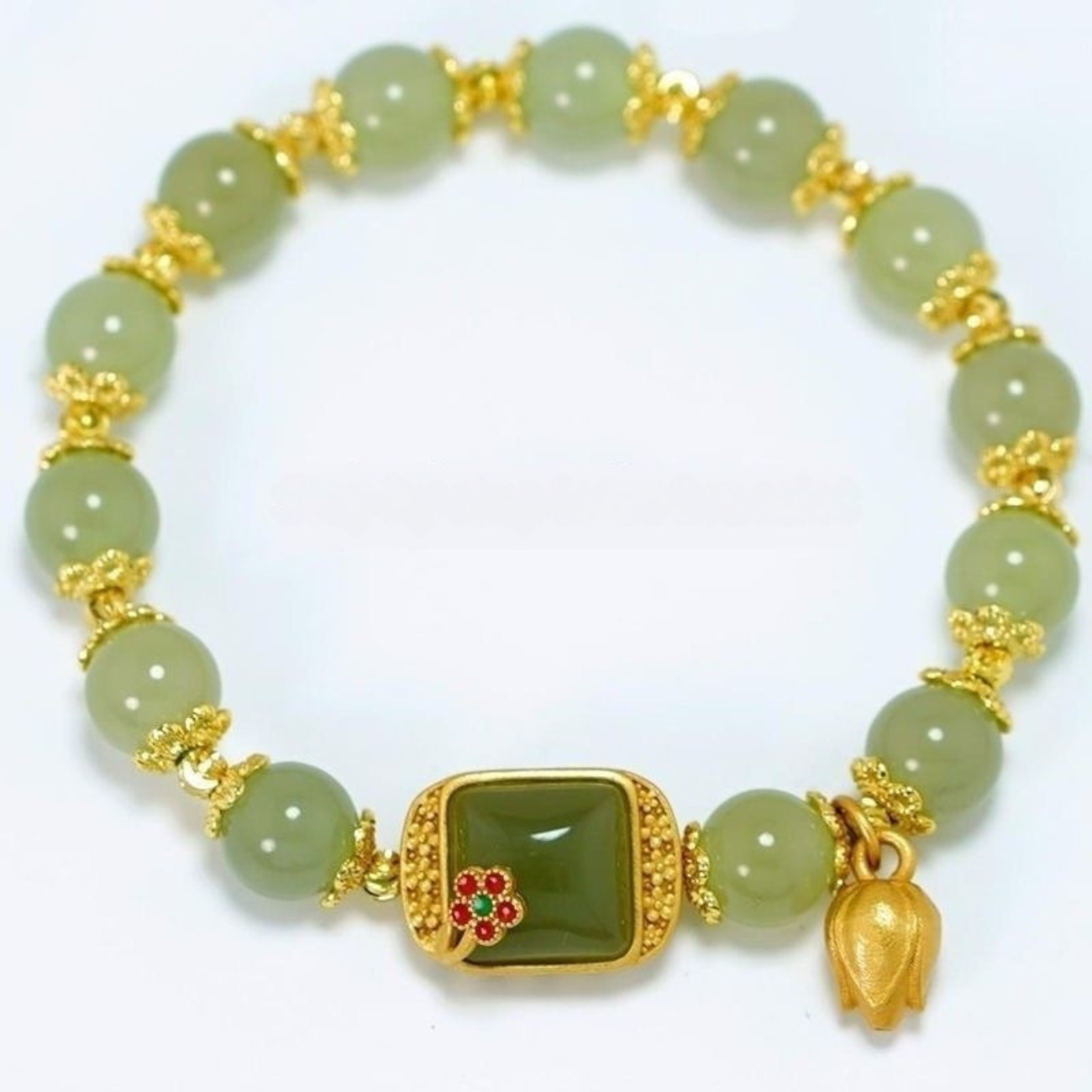 Lotus seed pod bracelet for women.