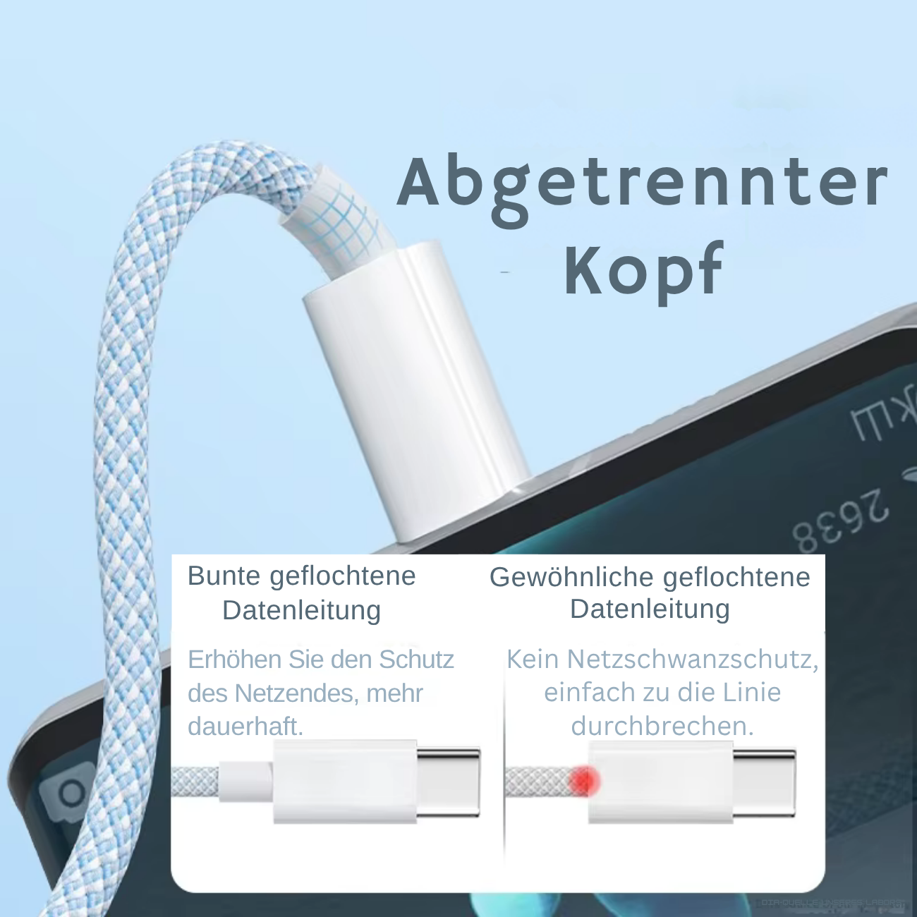 3 In 1 Schnellladekabel 100 W Für Xiaomi, iPhone, Poco Micro USB Typ C.