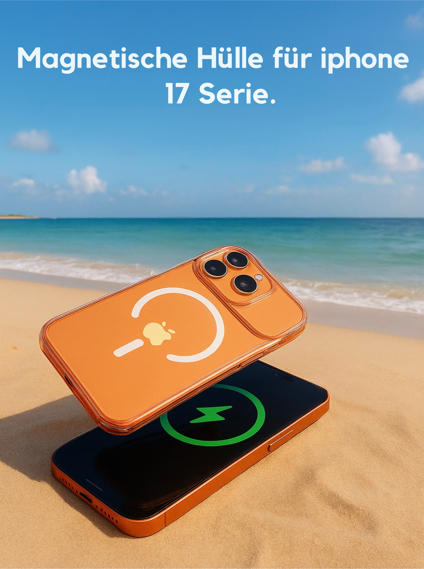 Étui magnétique transparent anti-jaunissement pour iPhone 17 Pro Max. 